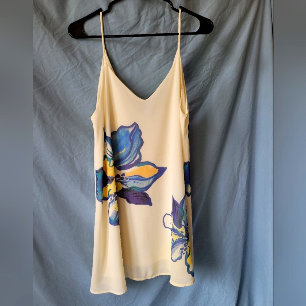 jella c Cream/Floral Tunic dress (M)